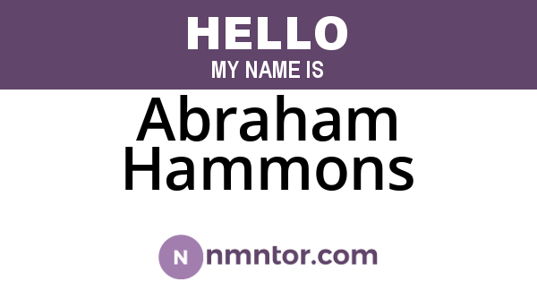 Abraham Hammons