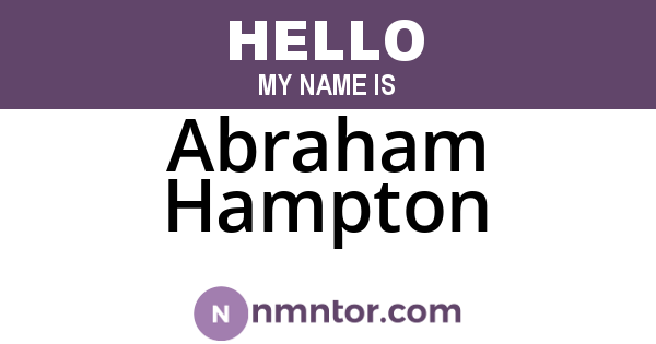 Abraham Hampton