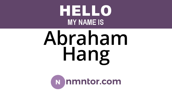 Abraham Hang