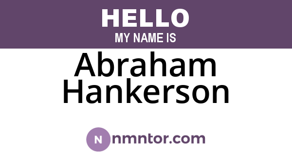 Abraham Hankerson