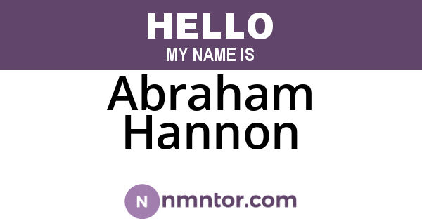 Abraham Hannon