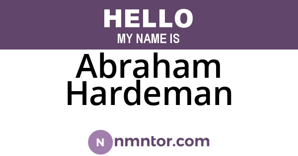 Abraham Hardeman