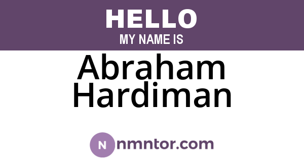 Abraham Hardiman
