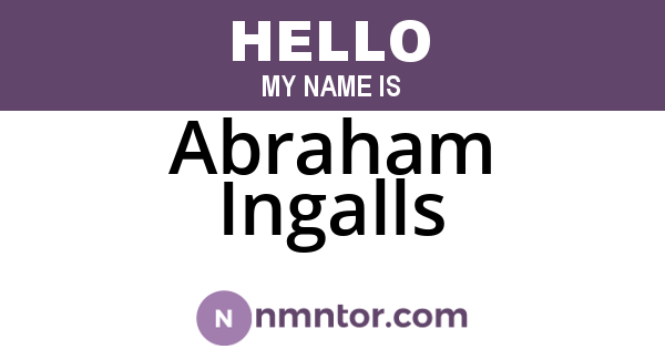 Abraham Ingalls