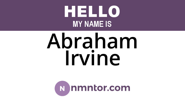 Abraham Irvine