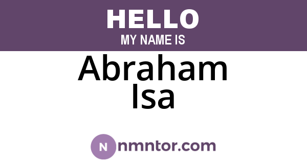 Abraham Isa
