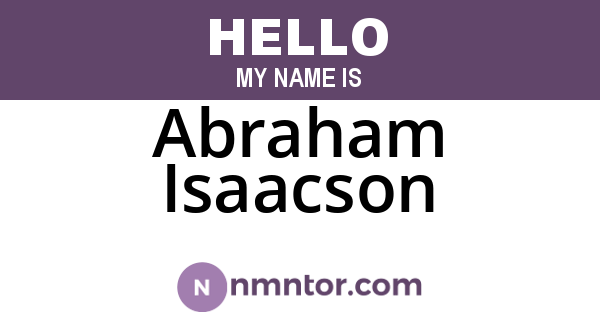 Abraham Isaacson