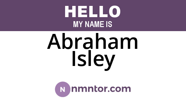 Abraham Isley