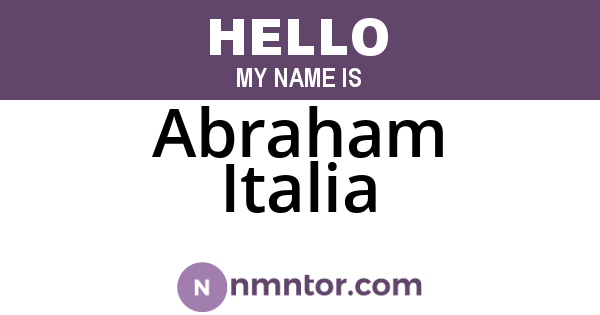 Abraham Italia