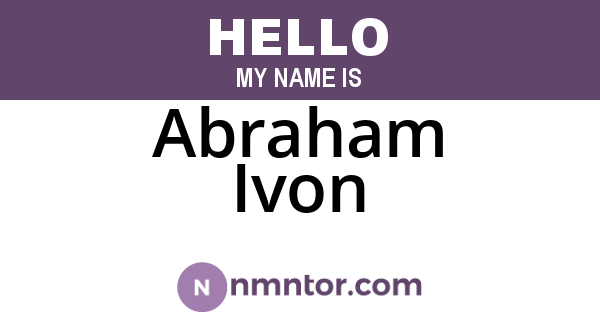 Abraham Ivon