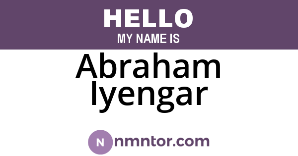 Abraham Iyengar