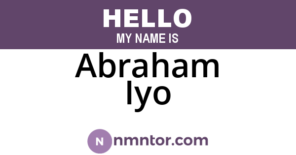 Abraham Iyo