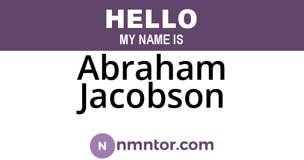 Abraham Jacobson