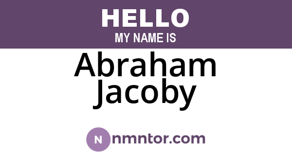 Abraham Jacoby