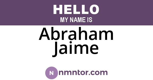 Abraham Jaime