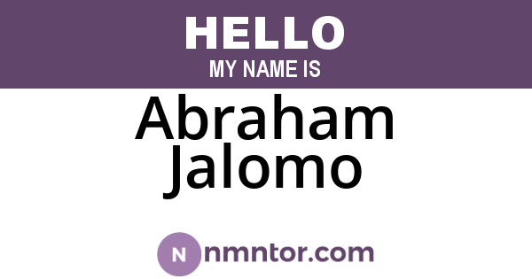 Abraham Jalomo