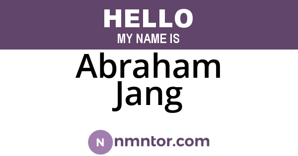 Abraham Jang