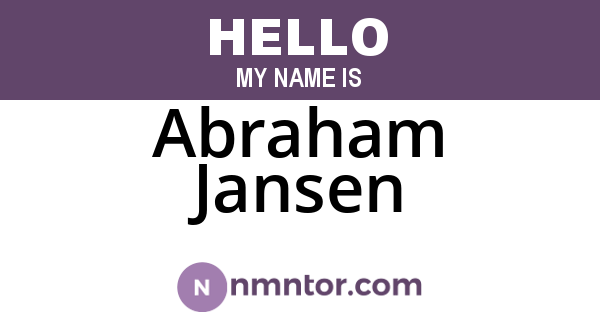 Abraham Jansen