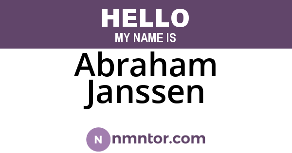 Abraham Janssen