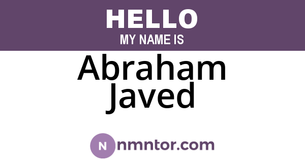 Abraham Javed