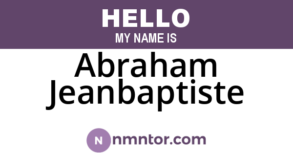 Abraham Jeanbaptiste