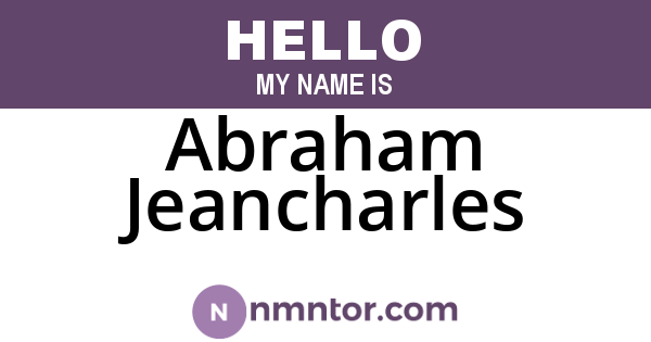 Abraham Jeancharles