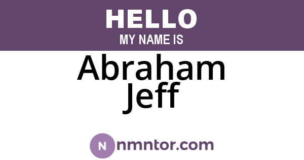 Abraham Jeff