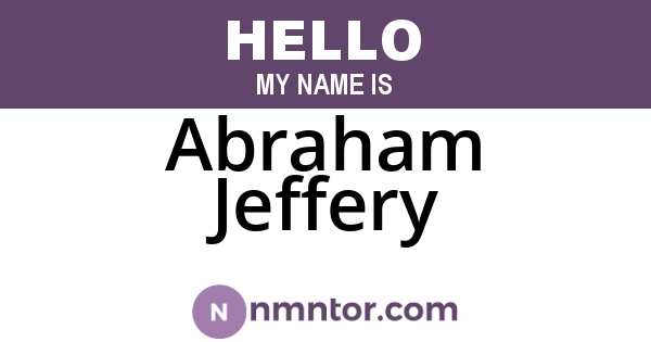 Abraham Jeffery