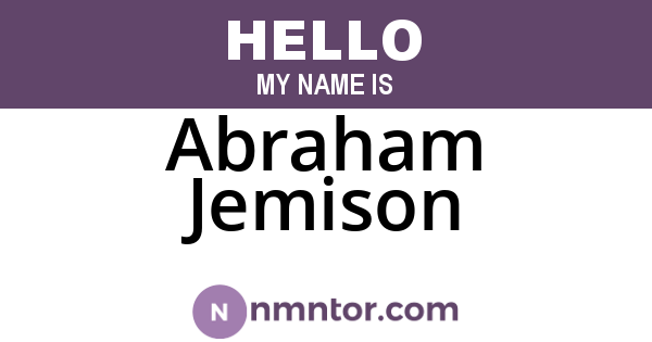 Abraham Jemison