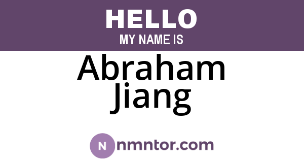 Abraham Jiang