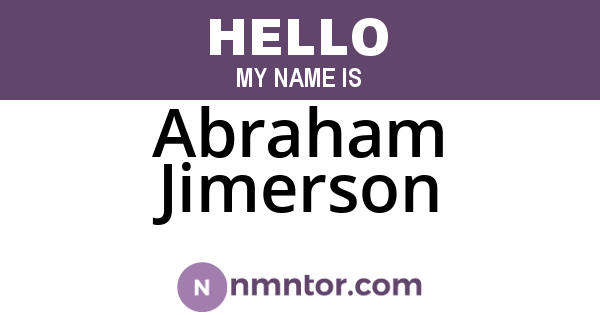 Abraham Jimerson