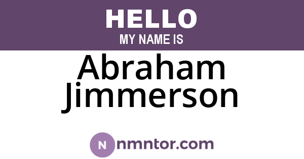 Abraham Jimmerson