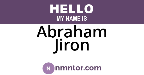 Abraham Jiron