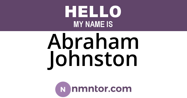 Abraham Johnston