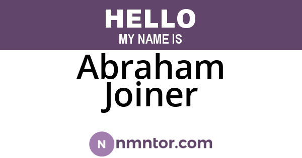 Abraham Joiner