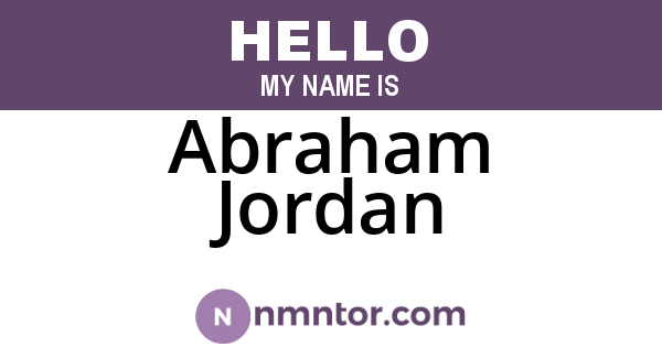 Abraham Jordan