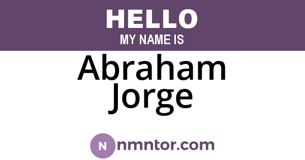 Abraham Jorge