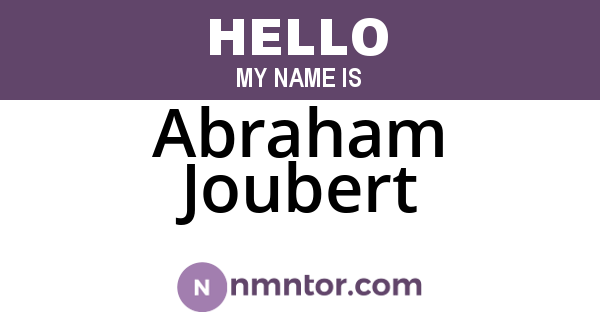 Abraham Joubert