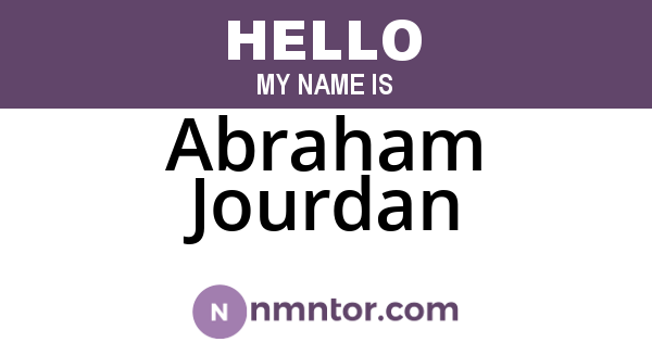 Abraham Jourdan