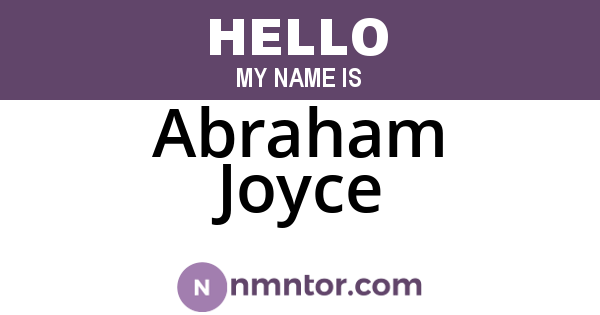 Abraham Joyce