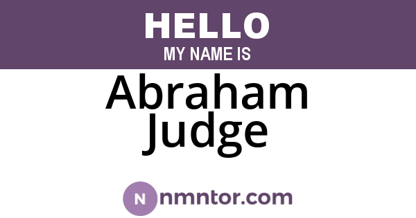 Abraham Judge