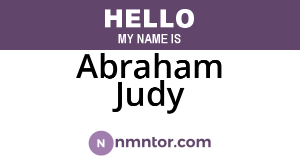 Abraham Judy
