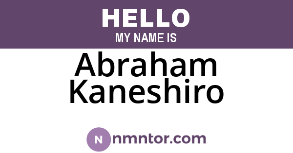 Abraham Kaneshiro