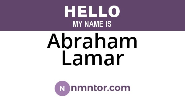 Abraham Lamar