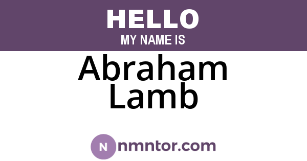 Abraham Lamb