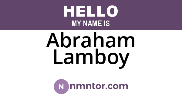 Abraham Lamboy