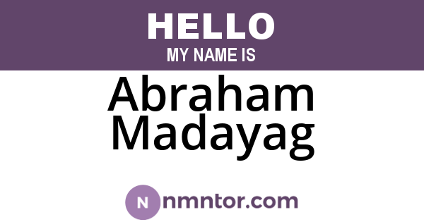Abraham Madayag