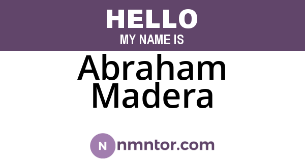Abraham Madera
