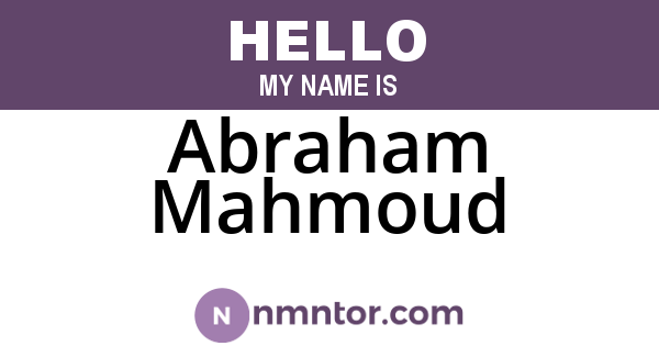 Abraham Mahmoud
