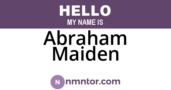 Abraham Maiden